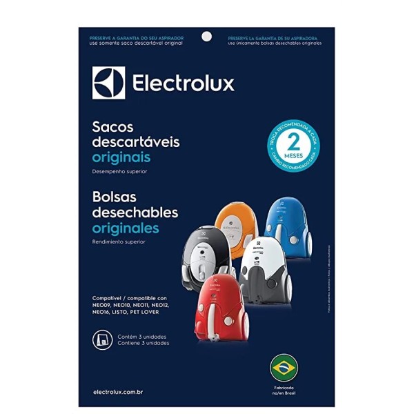 saco descartável aspirador electrolux neo original 